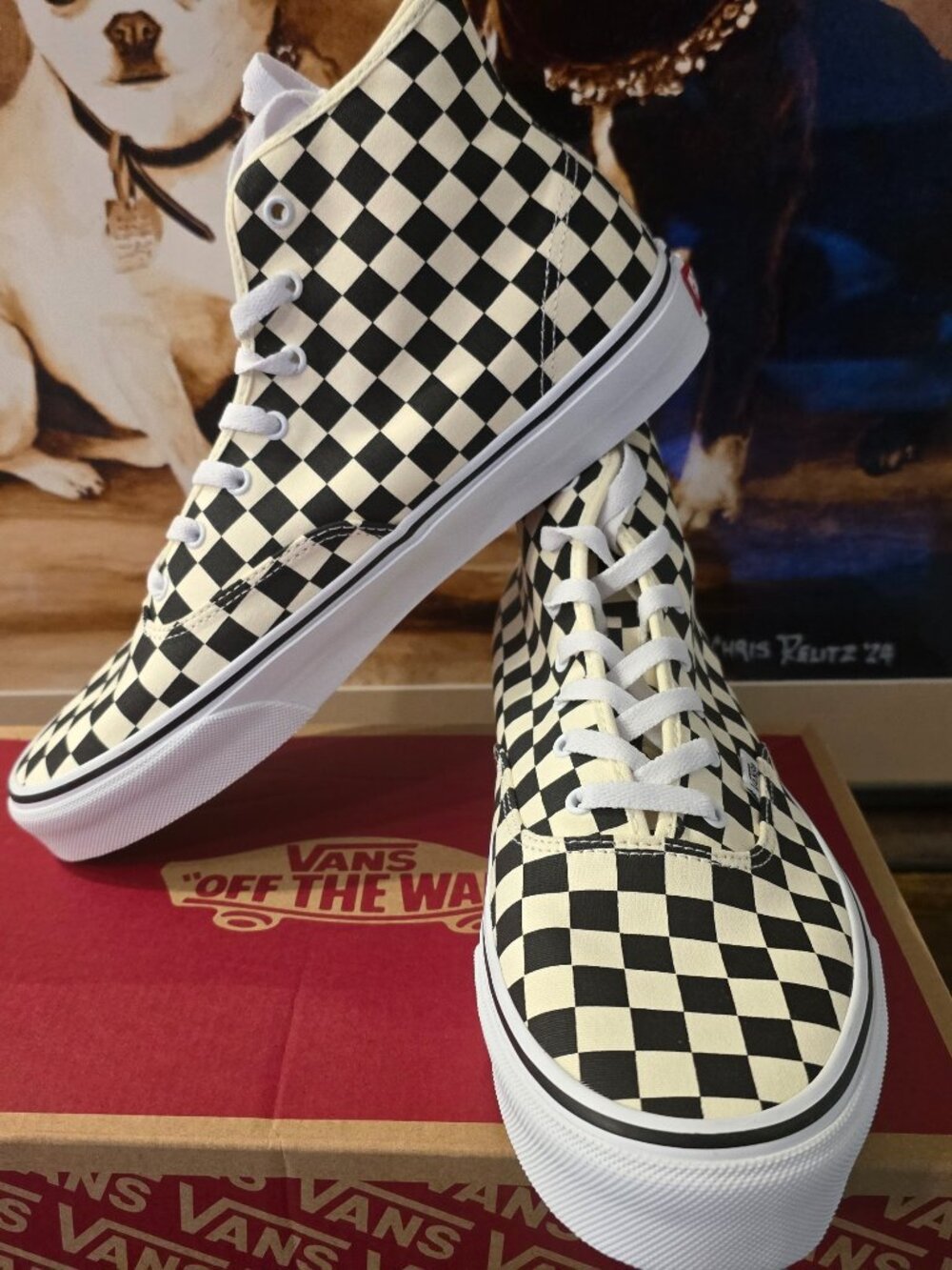 Vans Authentic High 2.0 Checkerboard Shoes Sneakers VN000E8HBMW Mens Sz 11.5 NEW